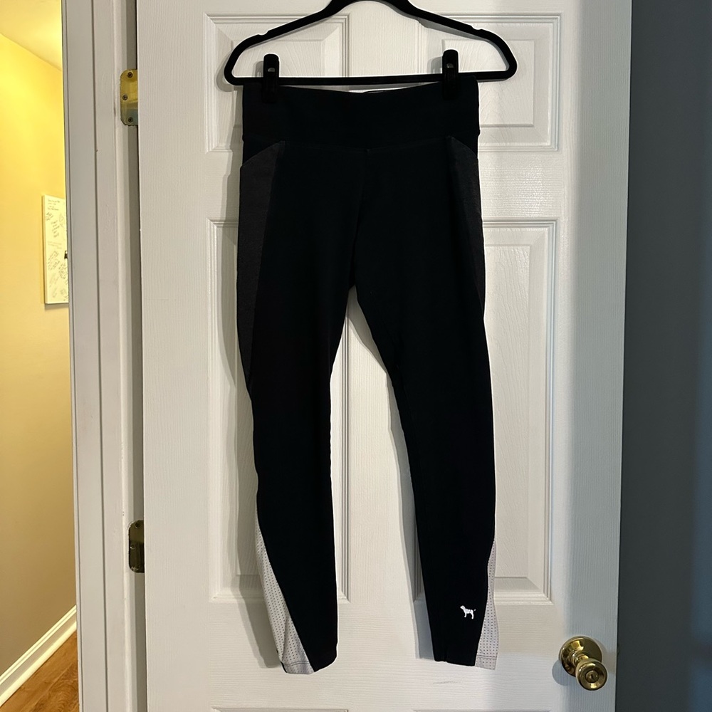 Black PINK Leggings with Gray and White